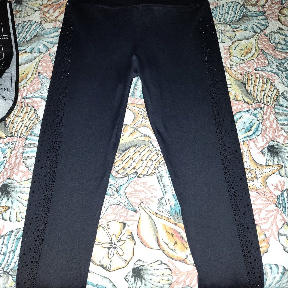 Luxeit Diamond Noir Black High-waisted leggings